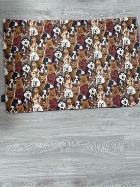 Vintage Maggi B Dog Print Quilted small Throw Blanket